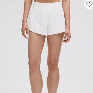 Lululemon Track That White 3”  Shorts